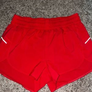 Bright red/orange shorts